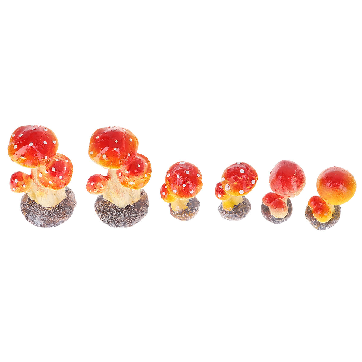 Bonsai Garden Display - 6Pcs Mini Mushroom Resin Garden Ornaments