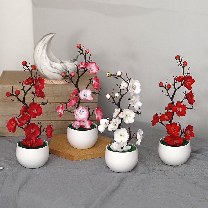 Bonsai Tree Zen Garden - Christmas Fake Green PE Pine Branches
