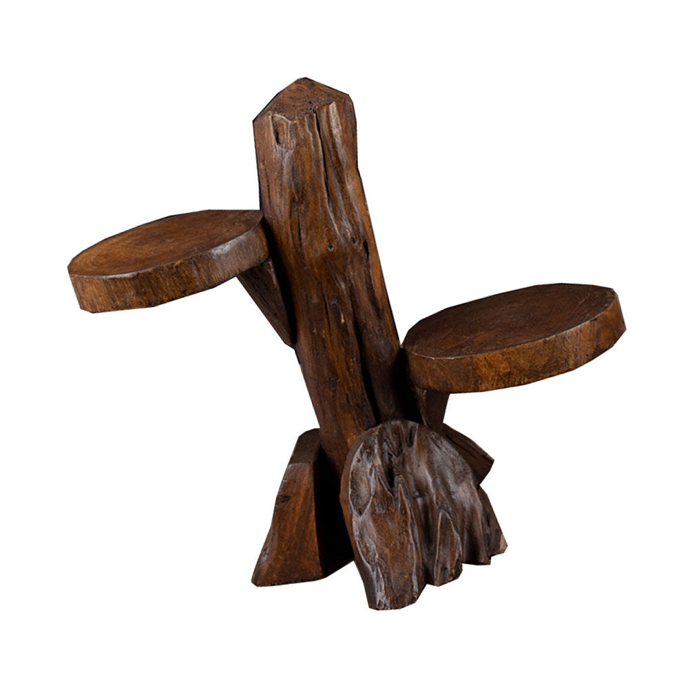 Bonsai Garden Display Stands - 1Pcs Wood Plants Rack Rustic Mini