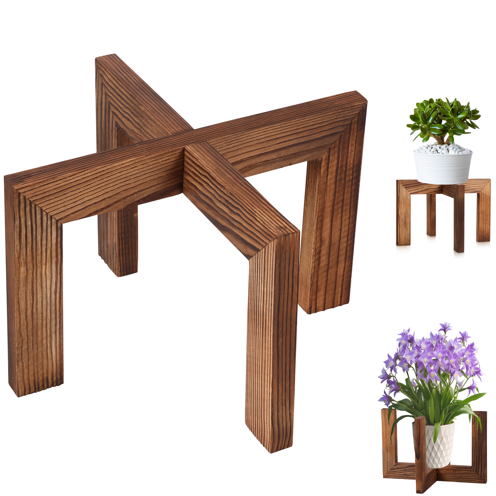 Bonsai Garden Display Stands - Wood Flowerpot Holder Indoor Floor-Standing Bonsai
