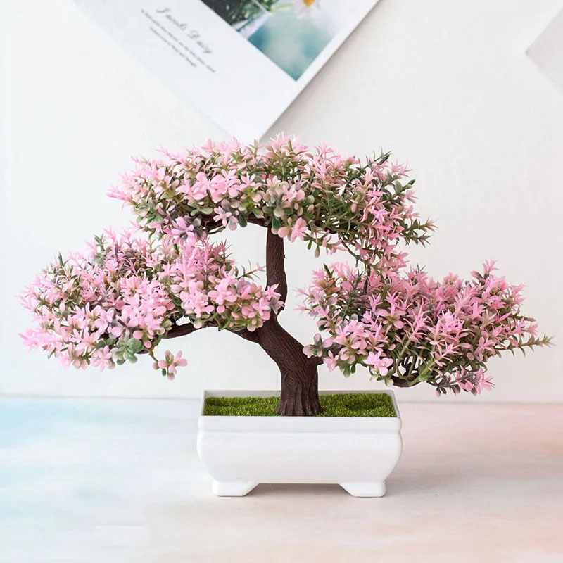 Bonsai Tree Zen Garden - Artificial Plants Bonsai Fake Plant Flowers