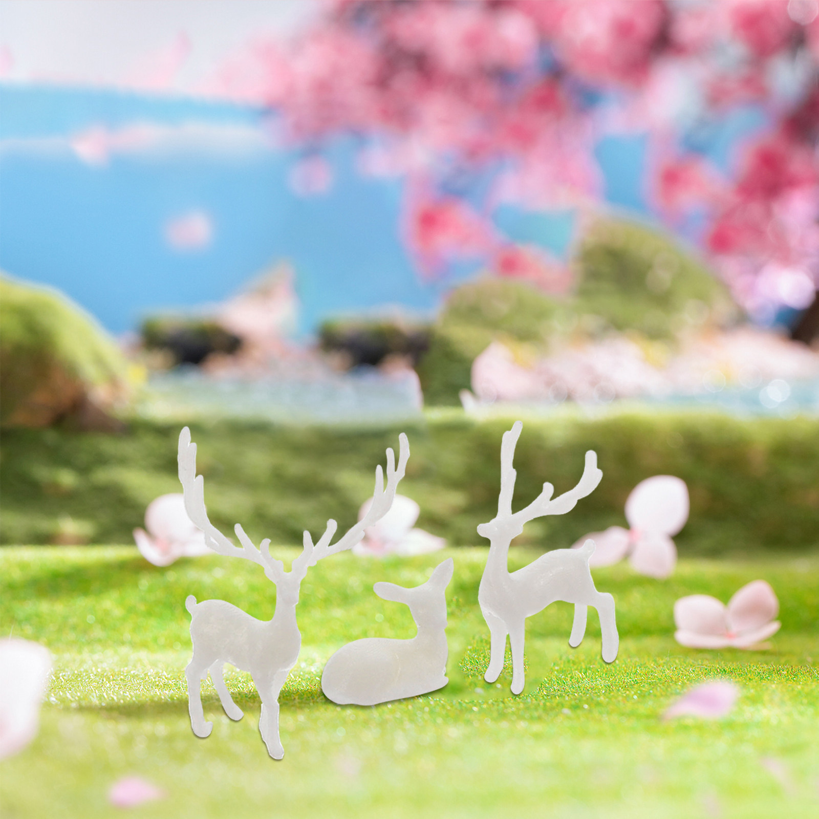3Pcs Mini Elk Statue Resin Elk - Bonsai Garden Display reseña y precio