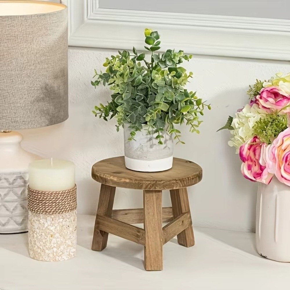 Mini Wooden Stool Flower Displ - Bonsai Garden Display Stands reseña y precio