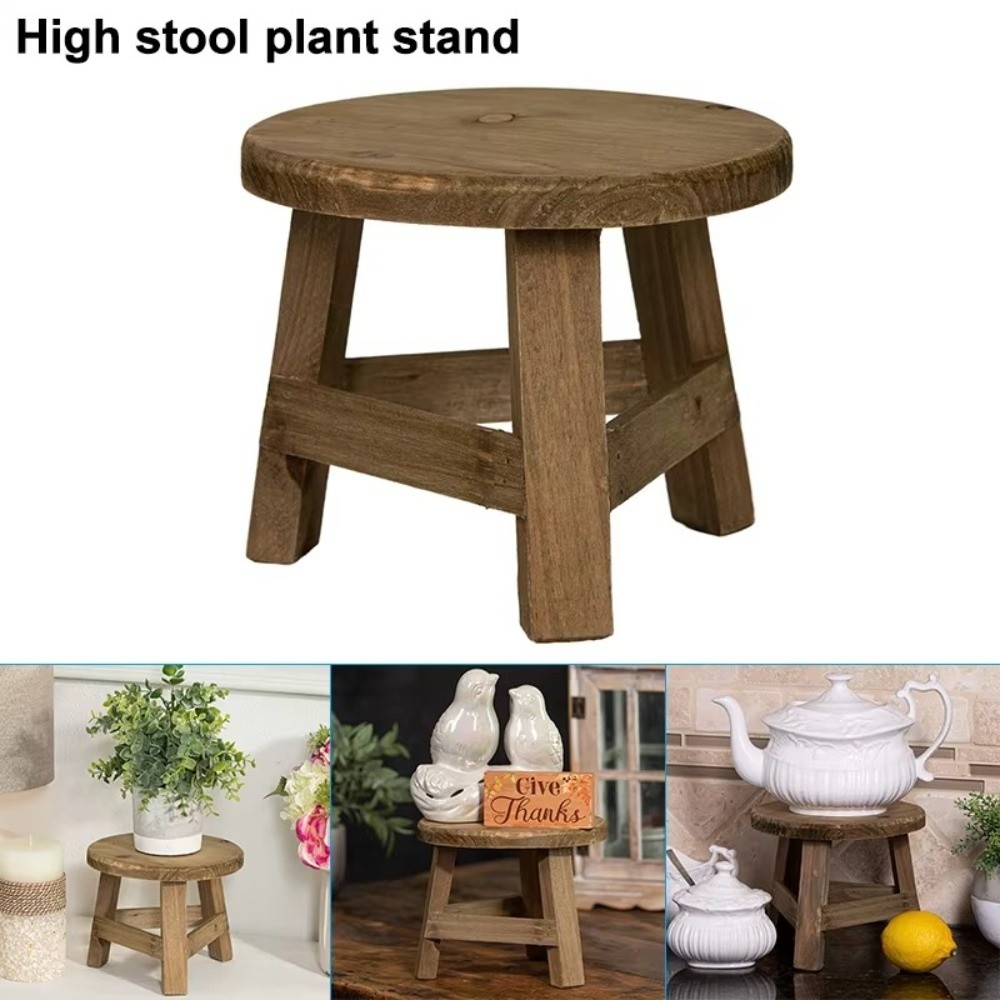 Mini Wooden Stool Flower Displ - Bonsai Garden Display Stands reseña y precio