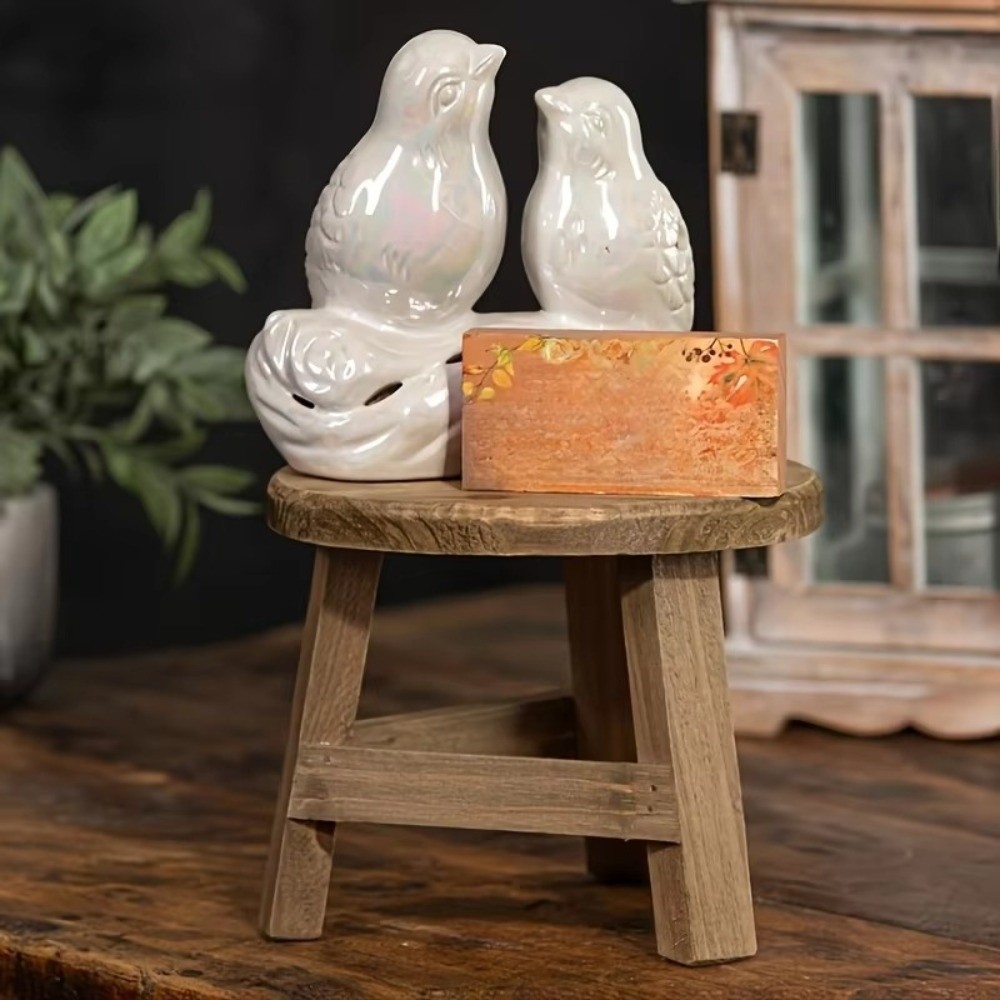 Mini Wooden Stool Flower Displ - Bonsai Garden Display Stands reseña y precio