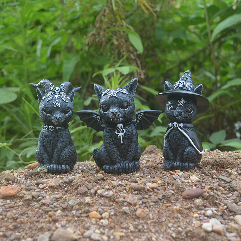 Halloween Magic Cat Resin Craf - Bonsai Garden Festival reseña y precio