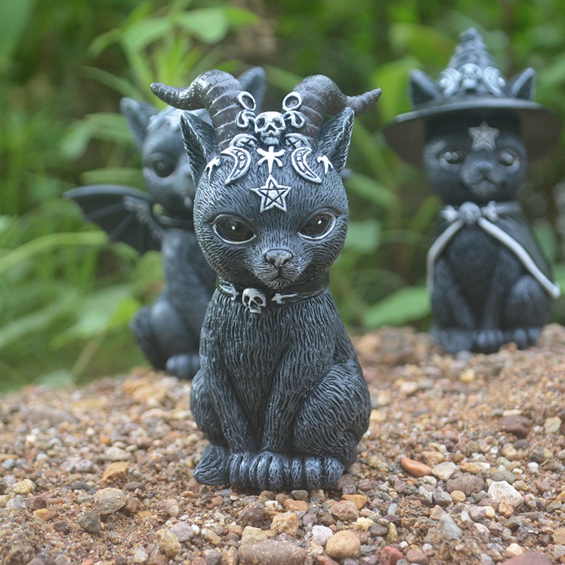 Halloween Magic Cat Resin Craf - Bonsai Garden Festival reseña y precio
