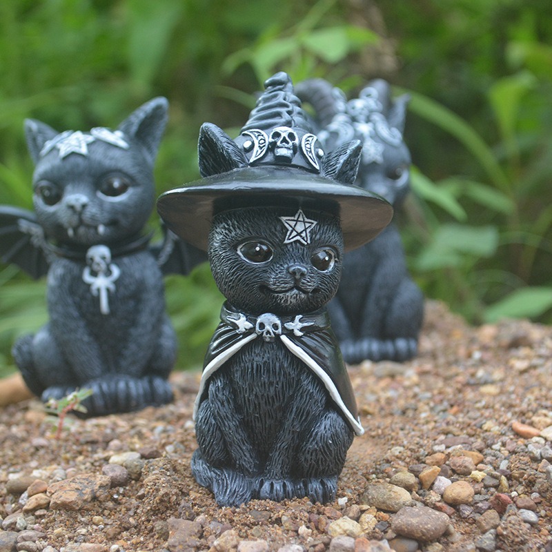 Halloween Magic Cat Resin Craf - Bonsai Garden Festival reseña y precio