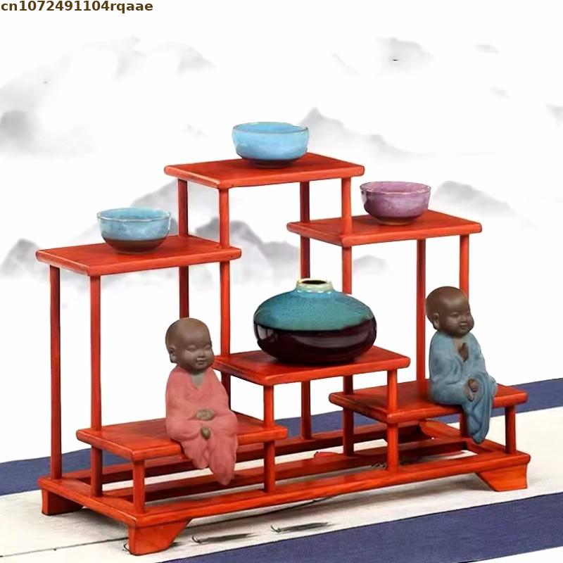 Wooden Flower Pot Holder Plant - Bonsai Garden Display Stands reseña y precio