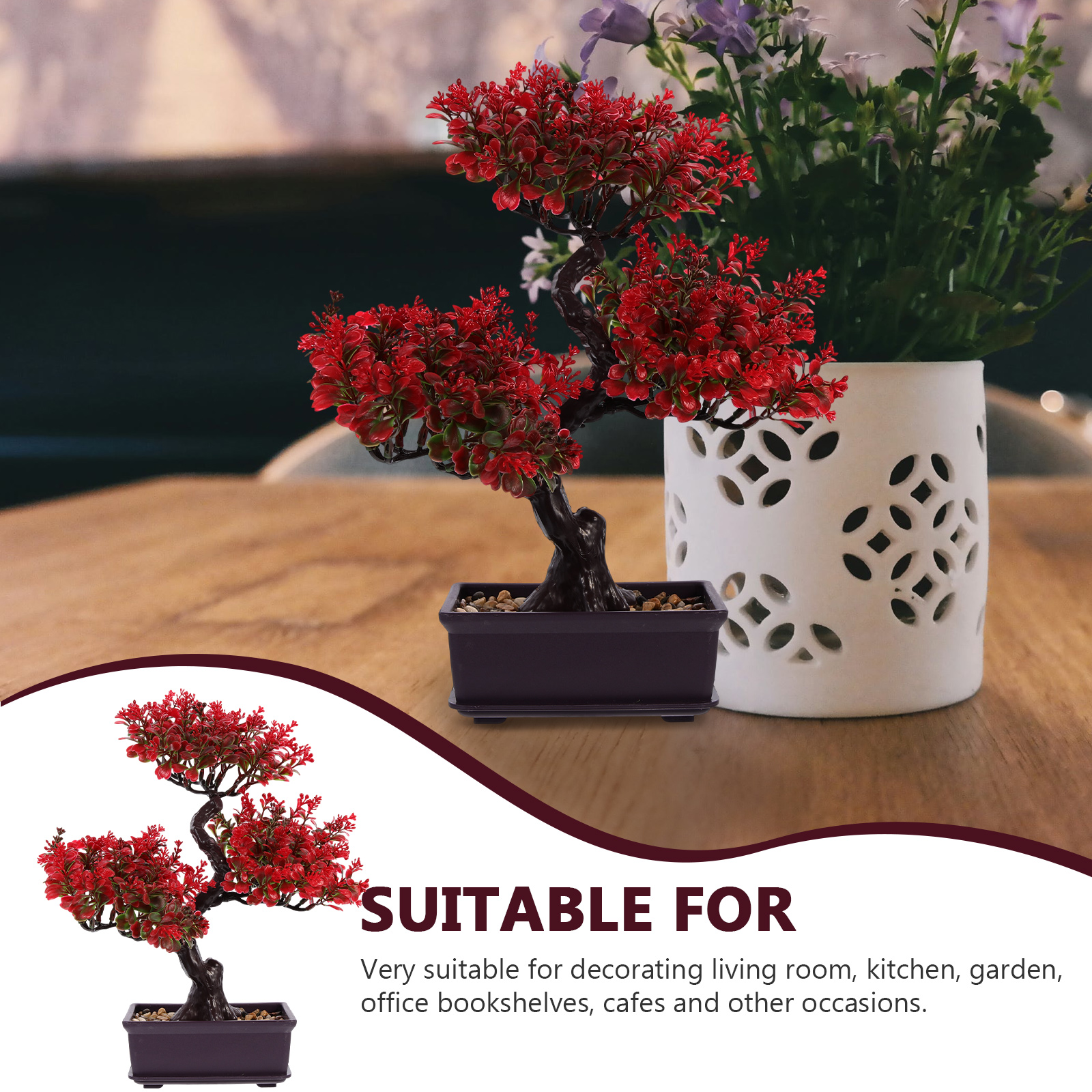Fake Potted Plants Fake Greene - Bonsai Tree Zen Garden reseña y precio