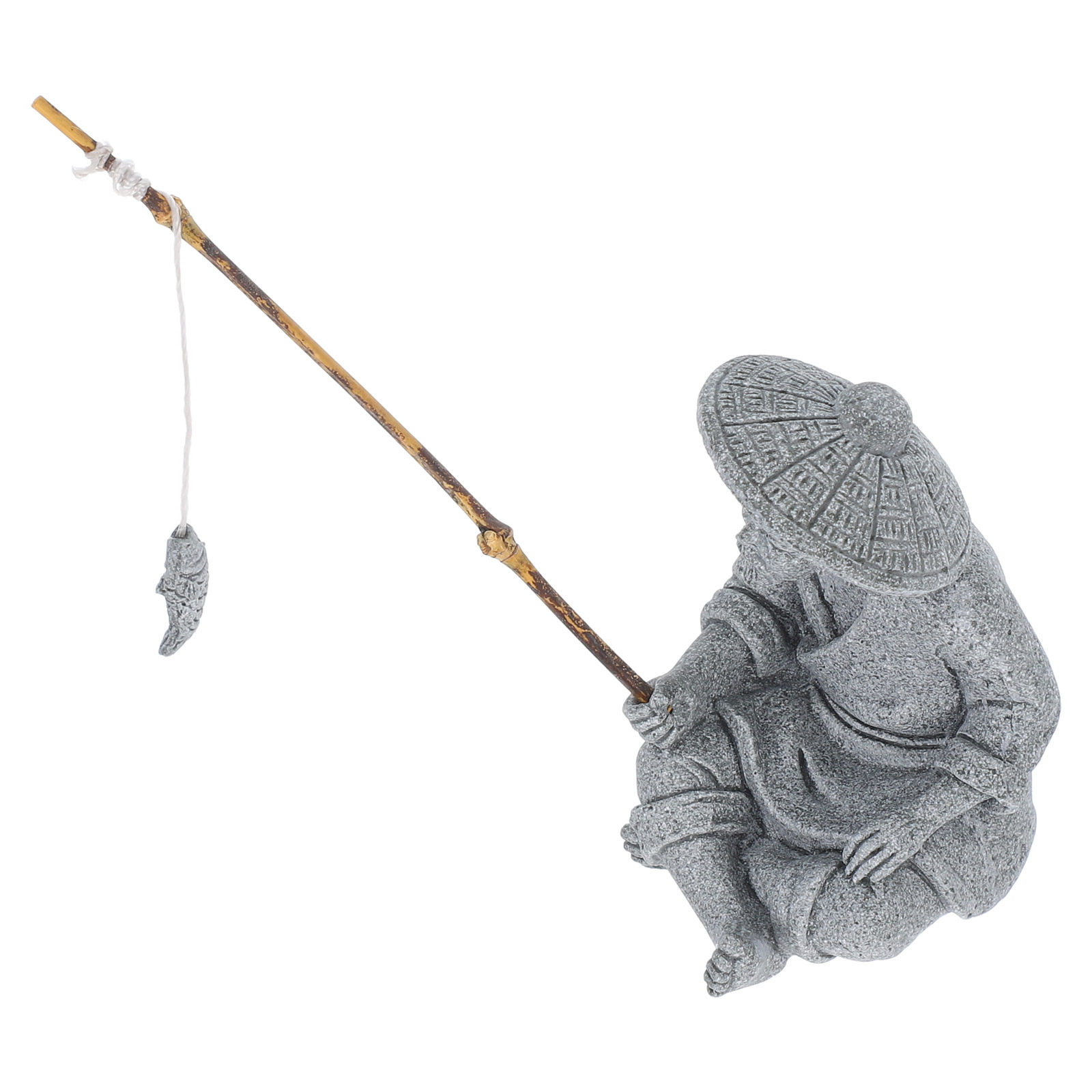 Realistic Mini Fisherman Sculp - Bonsai Garden Display reseña y precio