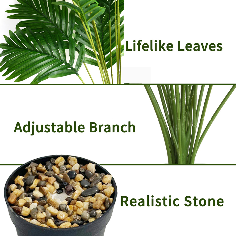 24 Leaves Areca Palm Artificia - Bonsai Garden Kit reseña y precio