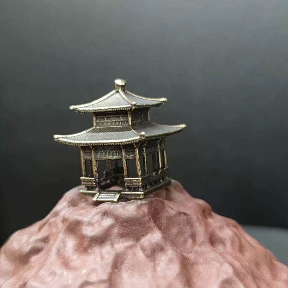 Vintage Brass Pavilion Ornamen - Bonsai Garden Display reseña y precio