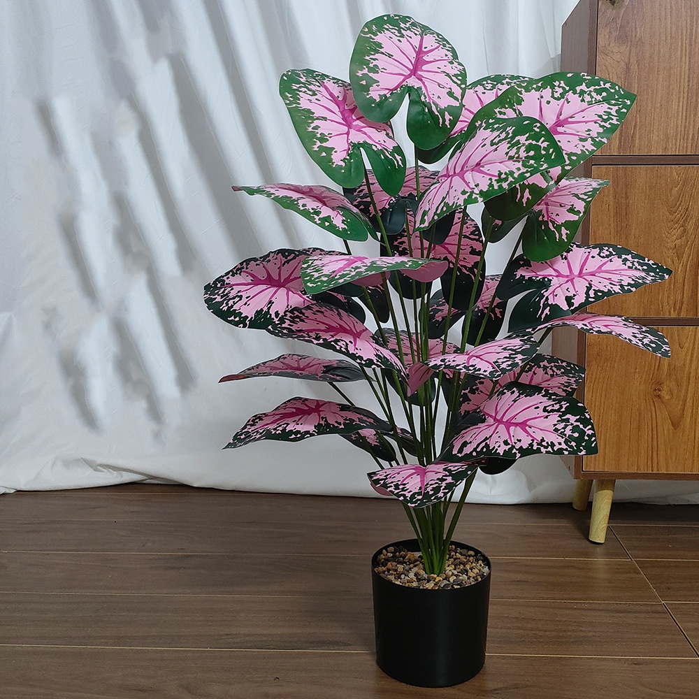 Pink Leaf Potted Plants Fake A - Bonsai Garden Kit reseña y precio
