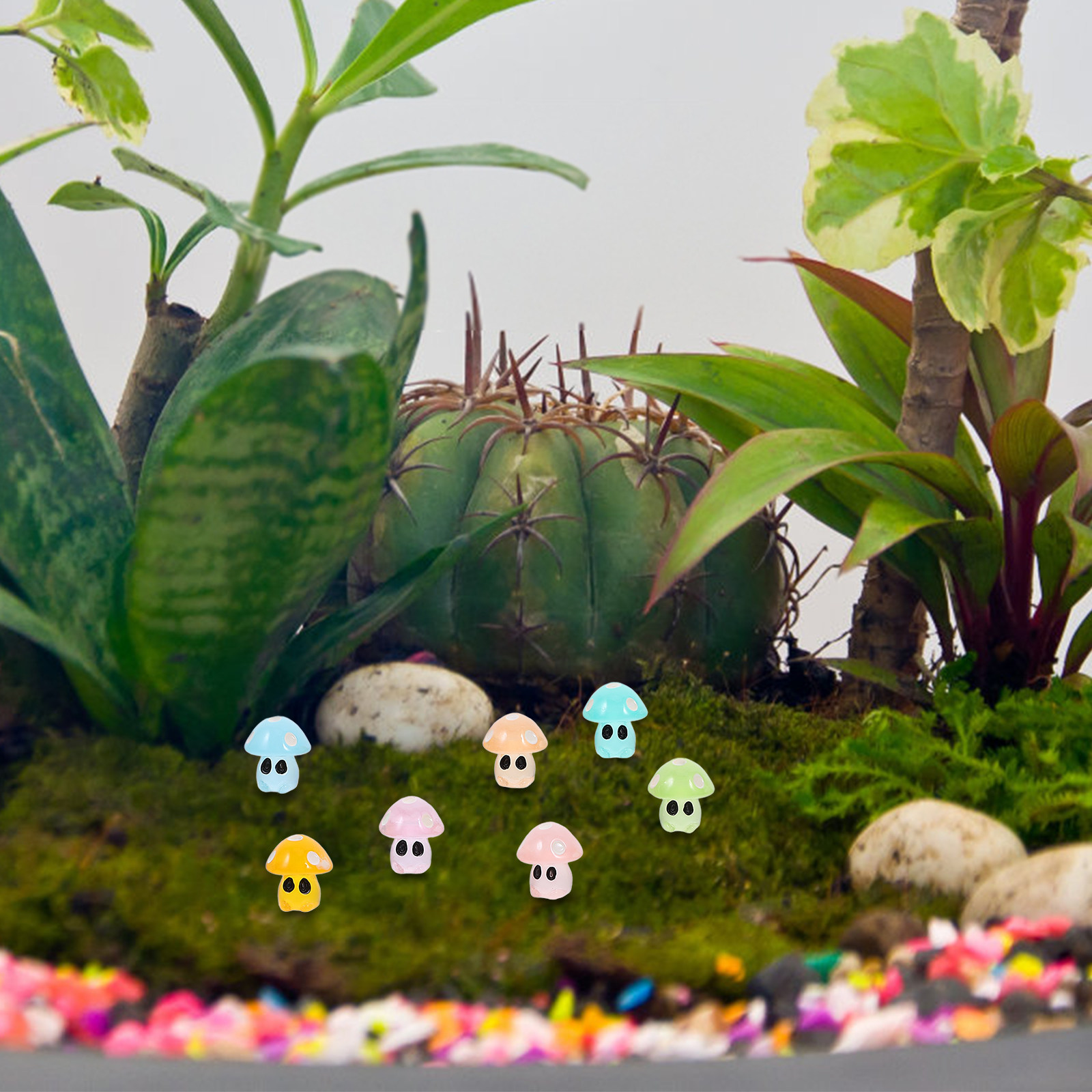 35Pcs Glow in The Dark Mushroo - Bonsai Garden Display reseña y precio