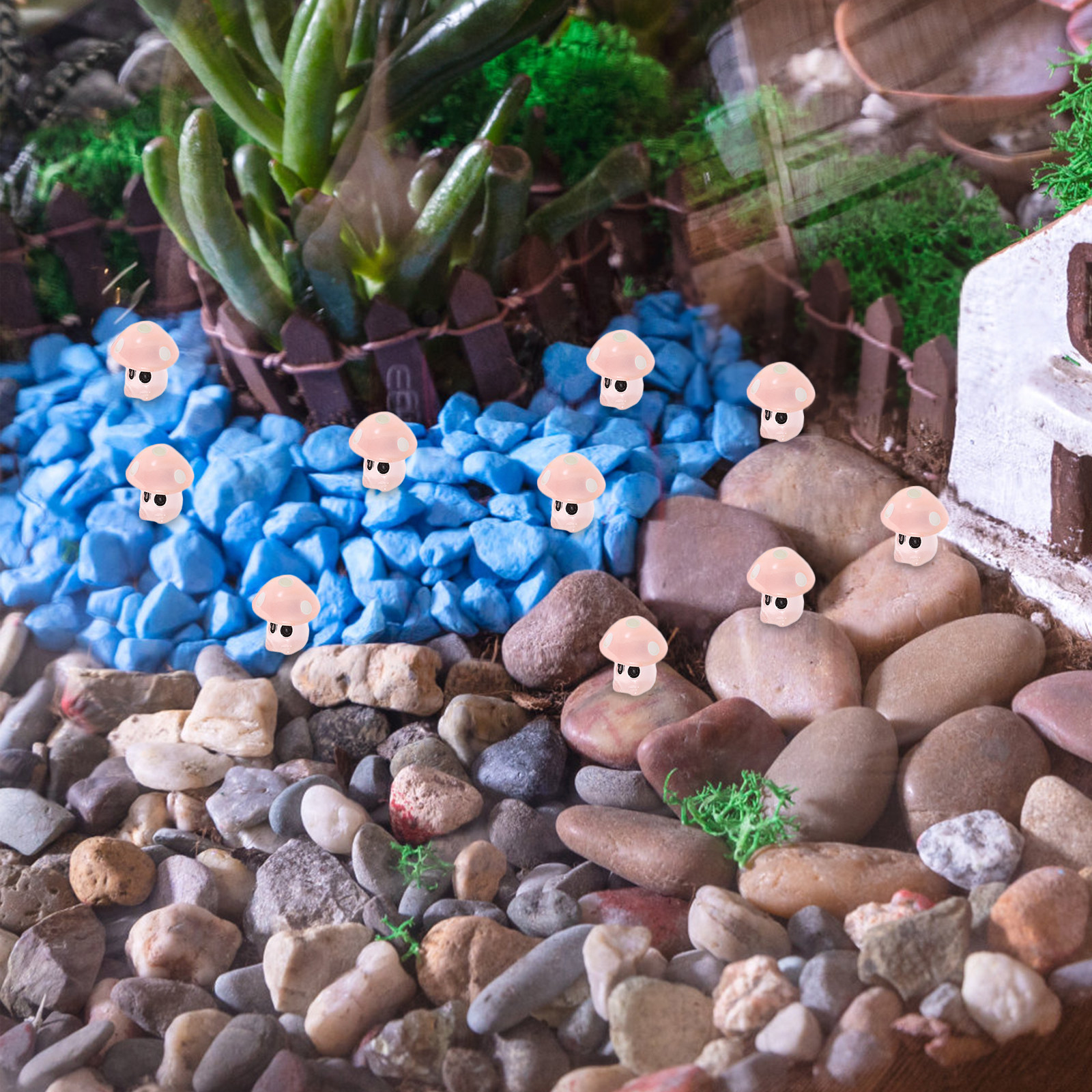 35Pcs Glow in The Dark Mushroo - Bonsai Garden Display reseña y precio
