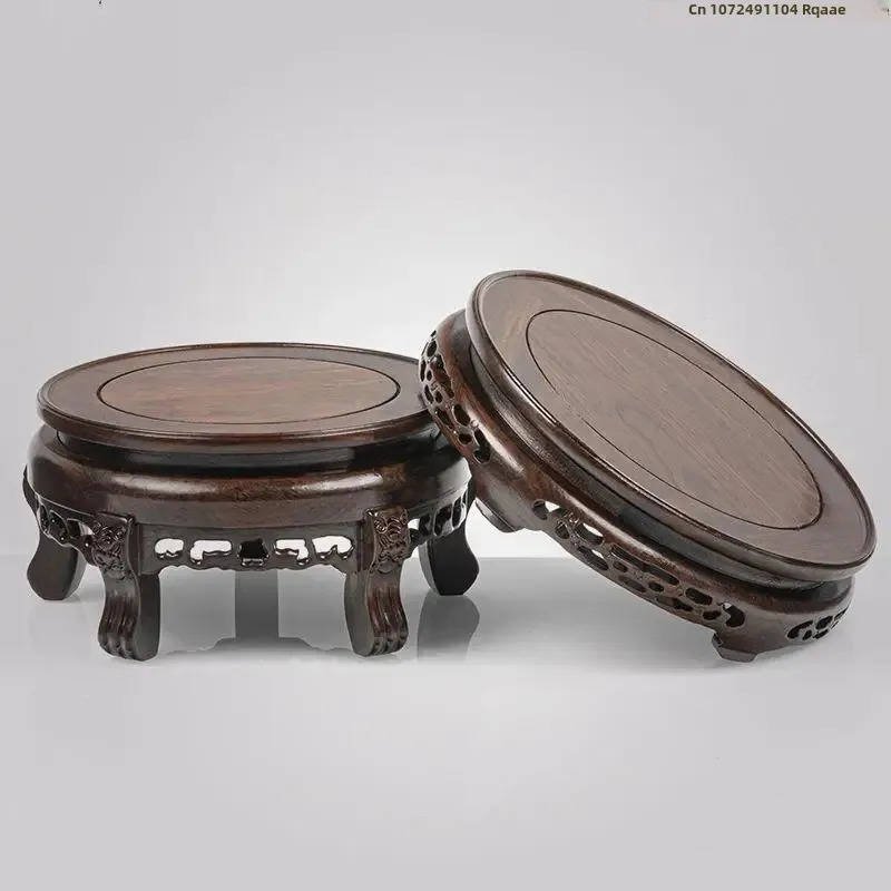 Ebony Wood Round Table Crafts  - Bonsai Garden Display Stands reseña y precio