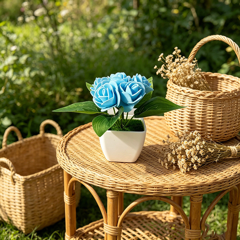 6-Flower Rose Simulation Small - Bonsai Garden Shop reseña y precio