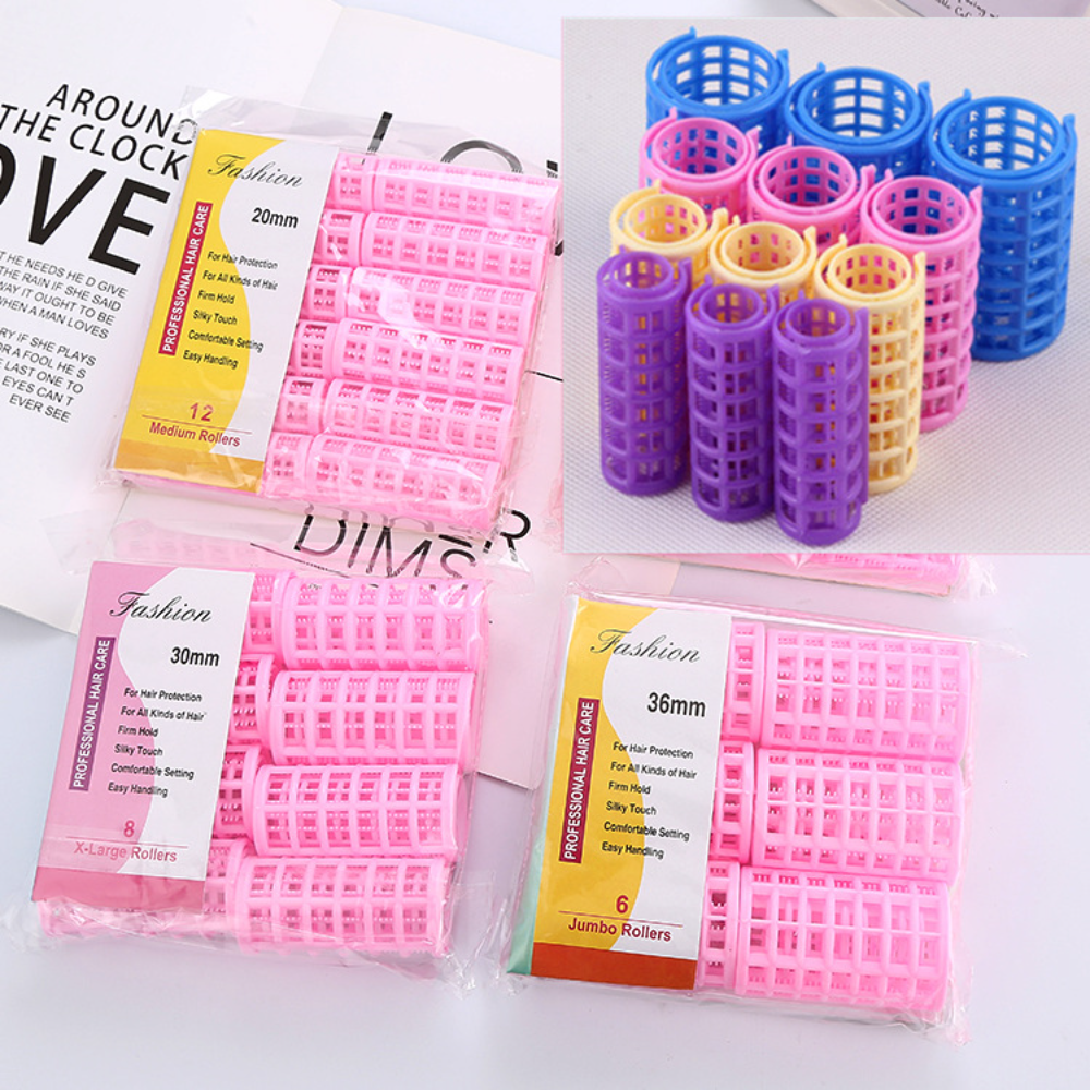 No Heat Hair Rollers Set Plast - Root Hook Tool reseña y precio