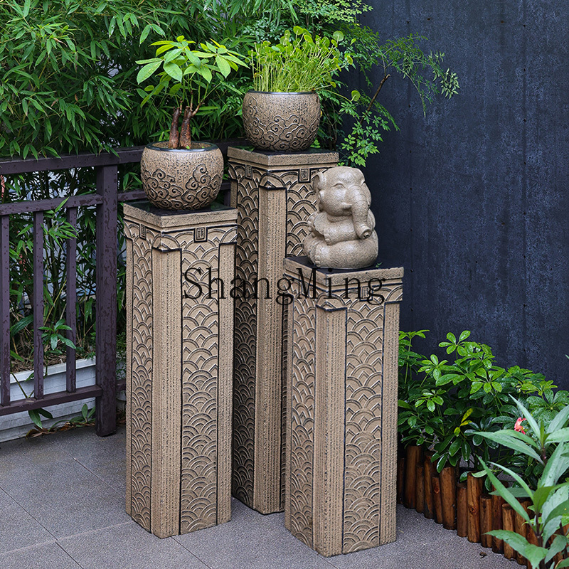 HJ Chinese imitation stone col - Bonsai Garden Display Stands reseña y precio