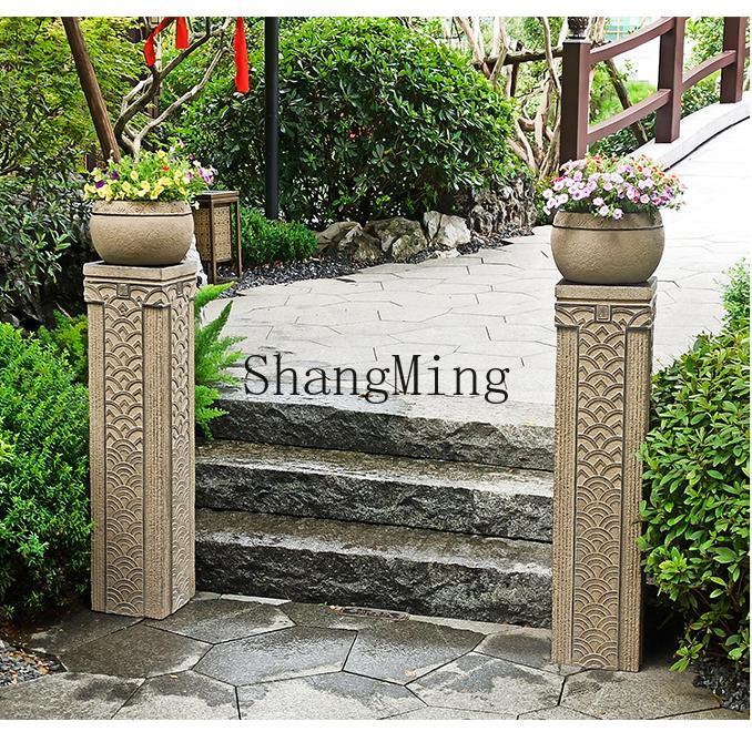HJ Chinese imitation stone col - Bonsai Garden Display Stands reseña y precio