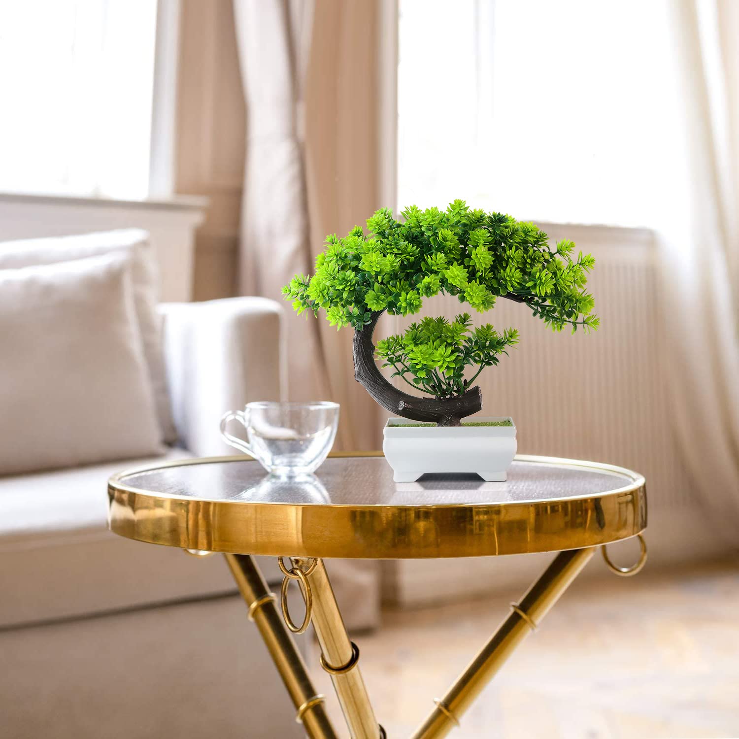 Uflower Small Artificial Plant - Bonsai Tree Zen Garden reseña y precio