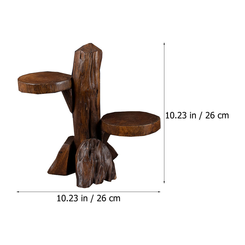 1Pcs Wood Plants Rack Rustic M - Bonsai Garden Display Stands reseña y precio