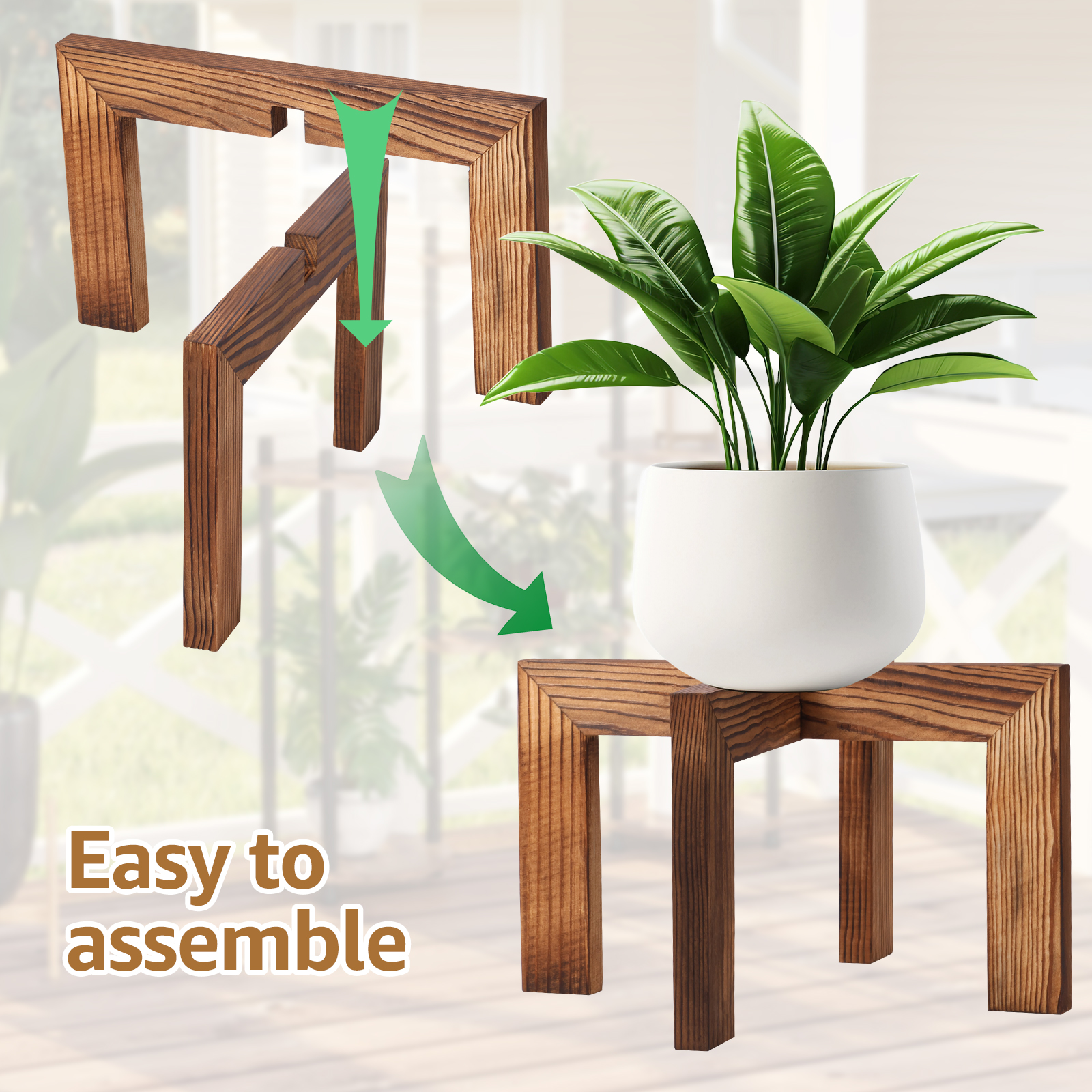 Wood Flowerpot Holder Indoor F - Bonsai Garden Display Stands reseña y precio