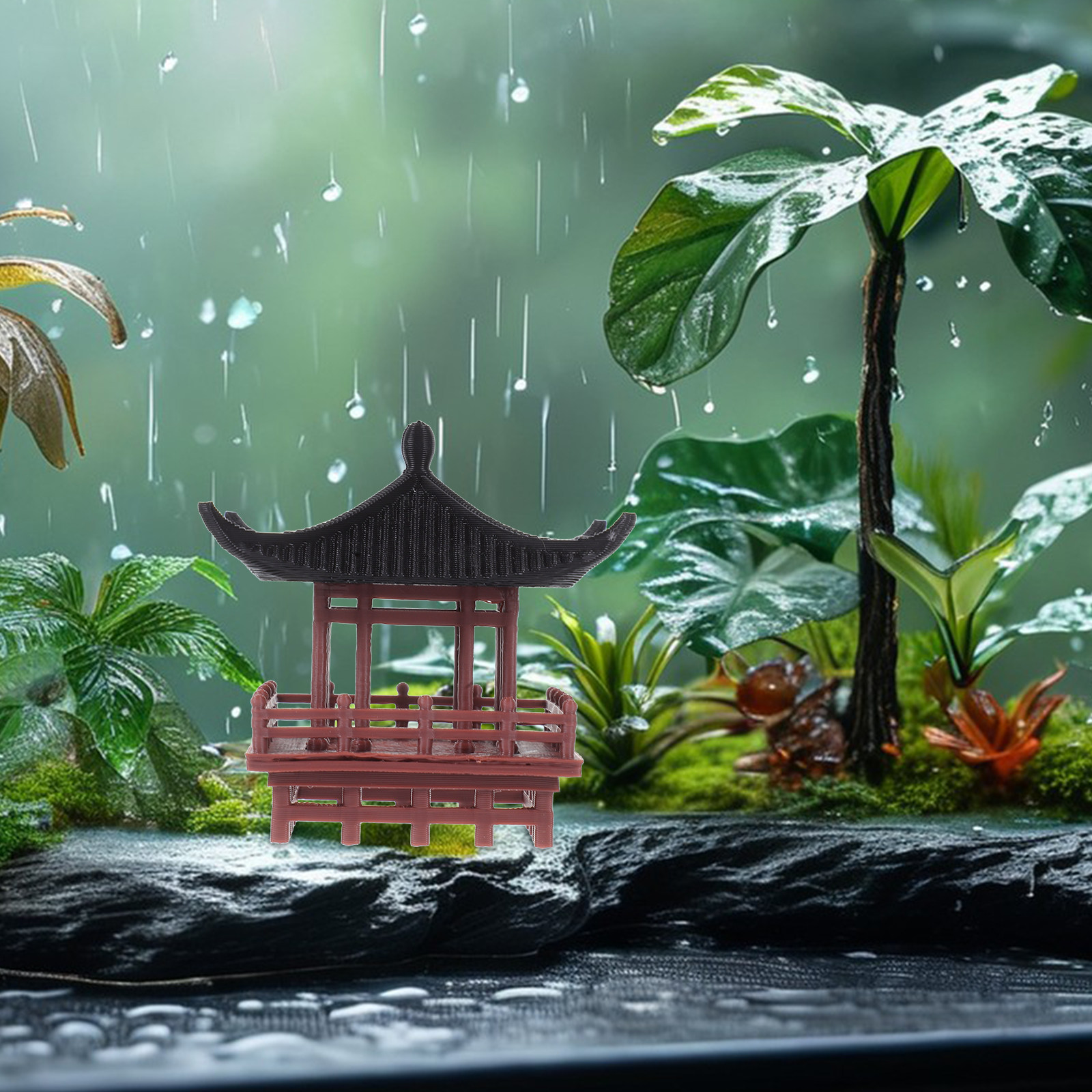 Chinese Traditional Pavilion D - Bonsai Garden Display reseña y precio