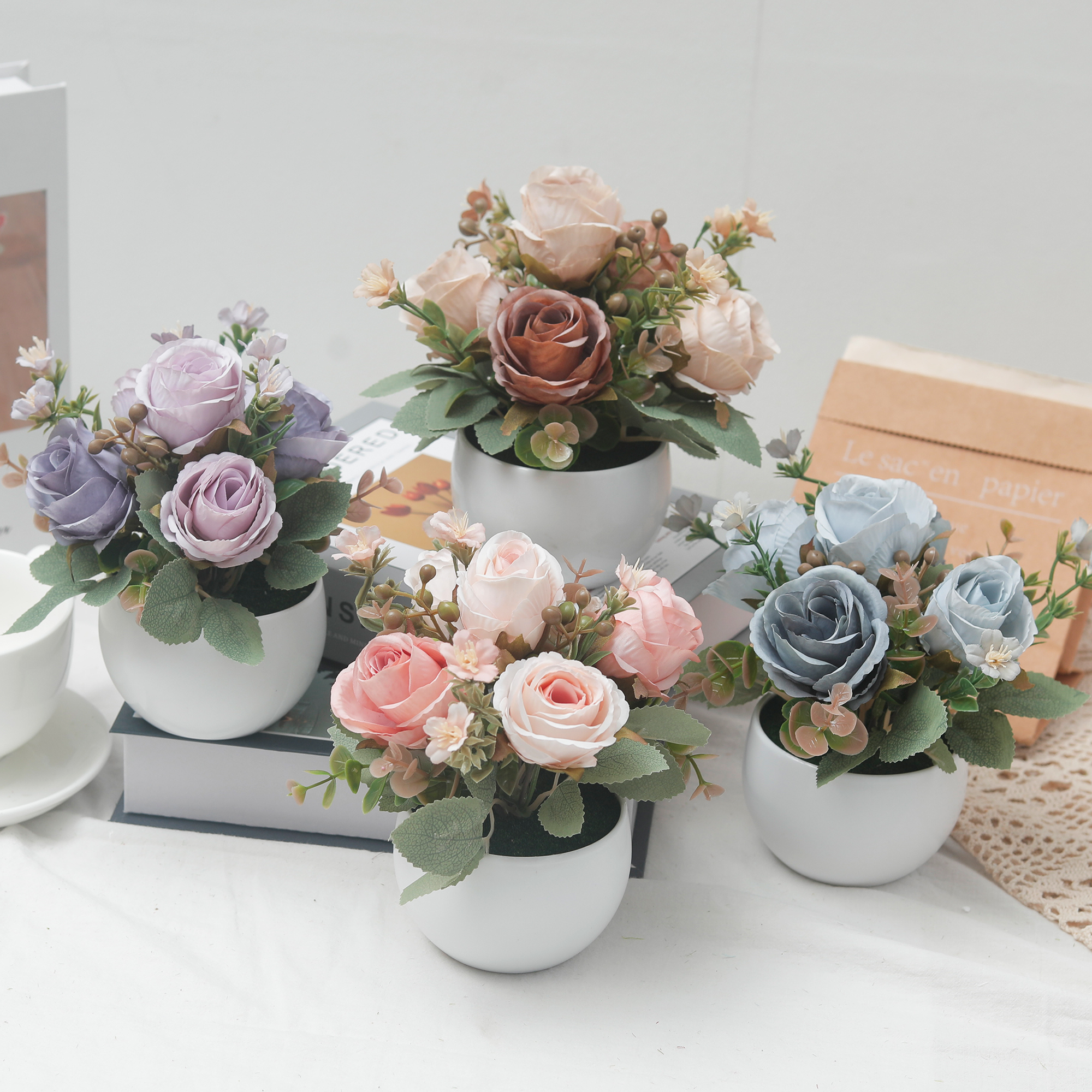 Artificial Flowers Rose Bonsai - Bonsai Garden Festival reseña y precio