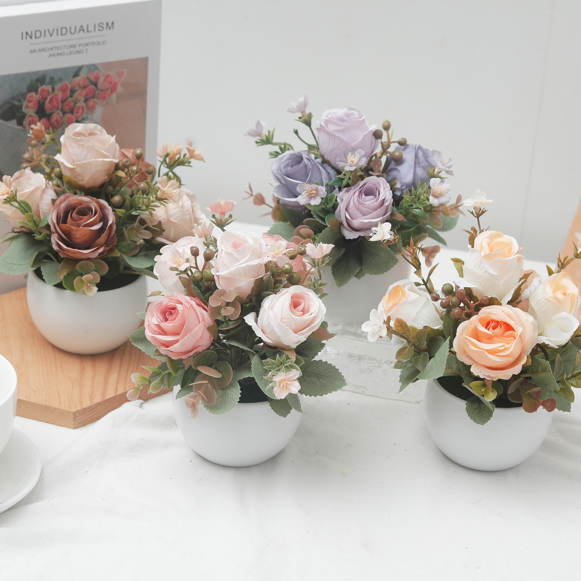 Artificial Flowers Rose Bonsai - Bonsai Garden Festival reseña y precio