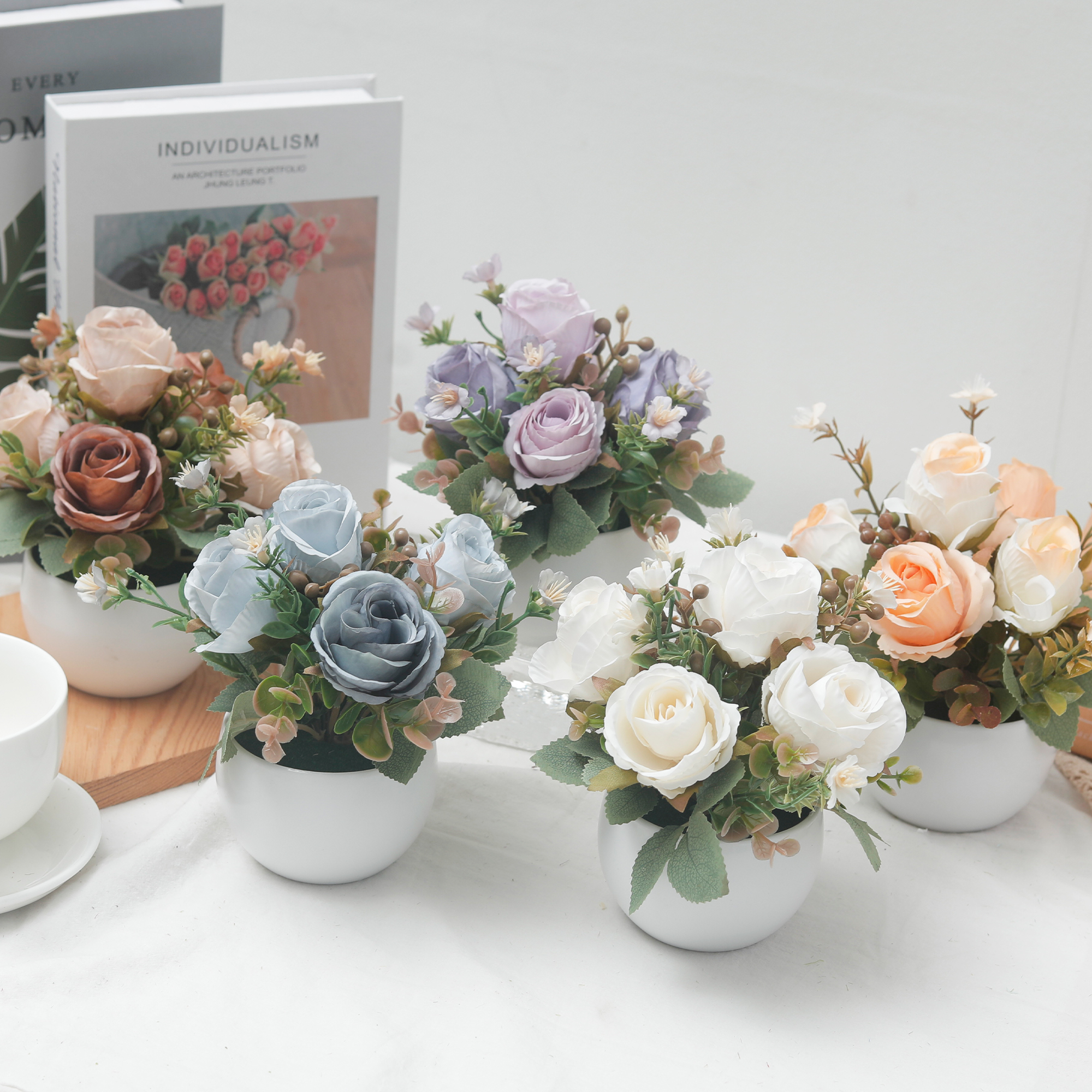 Artificial Flowers Rose Bonsai - Bonsai Garden Festival reseña y precio